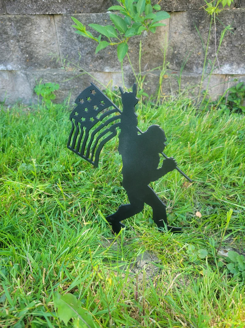 Patriotic Bigfoot Yard Stake